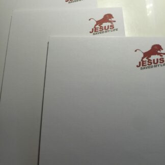 Schreibblock DIN A5 mit "Jesus saved my life" Zeichen - 4 Stück
